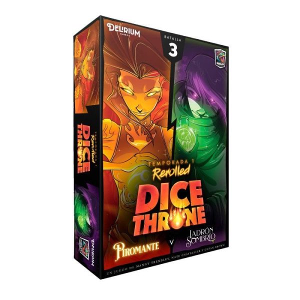 Dice Throne 3 Piromante vs Ladrón Sombrío